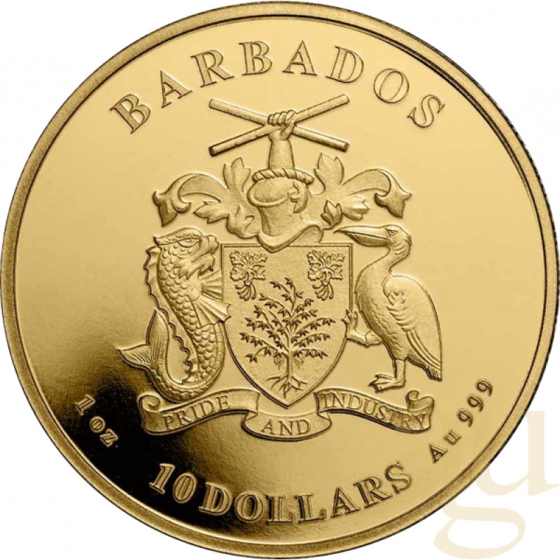 1 Unze Goldmünze Barbados Green Monkey 2023