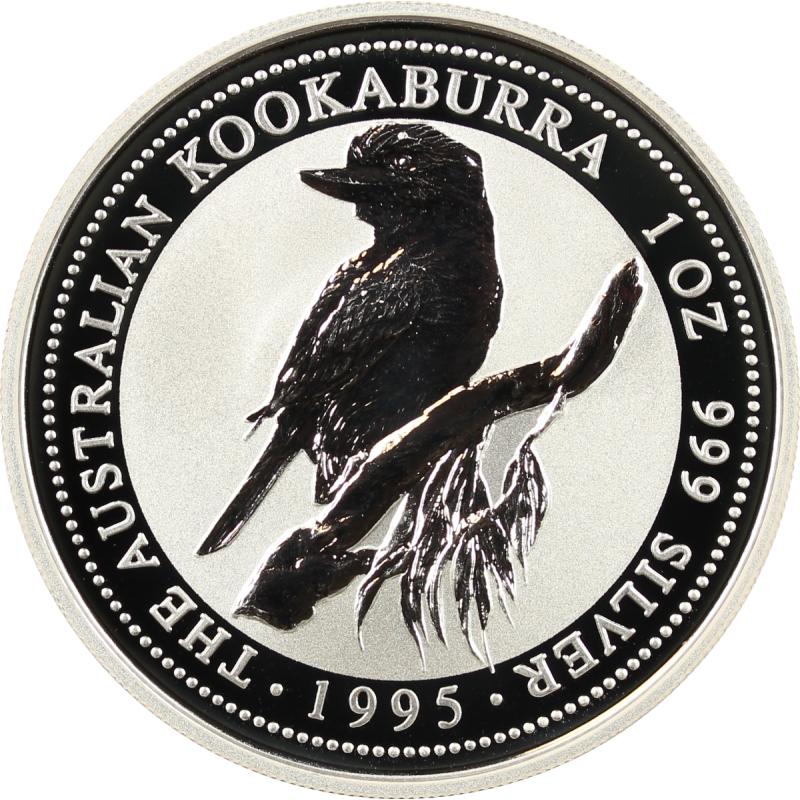 1 kilogram stříbrná mince Austrálie Kookaburra 1995