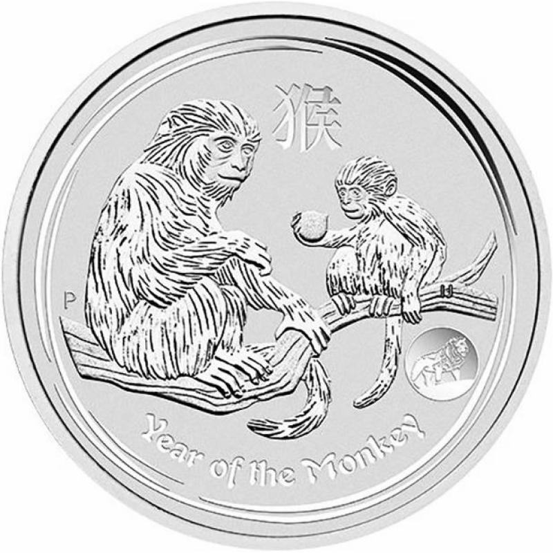 1 unce stříbrná mince Austrálie Lunar II opice 2016 - Privy Mark Löwe