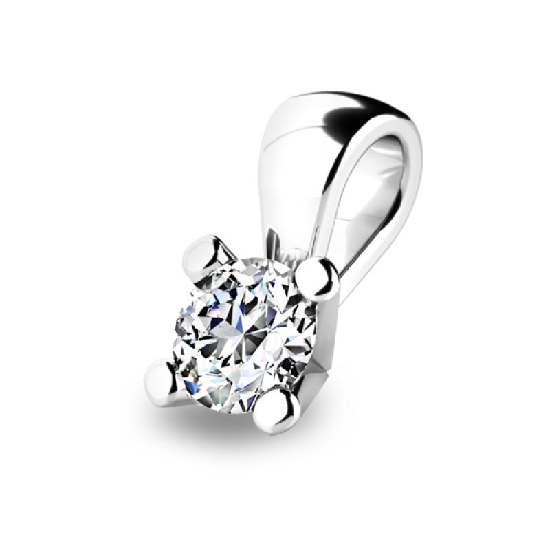Přívěsek  AU 585/1000 přírodní diamanty  0,090 ct G/Si 0,30 gr G10833B05