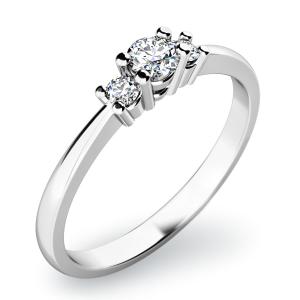 Prsteň AU 585/1000 prírodný diamant 0,150 ct 1,50 g G/SI G10843B01-55