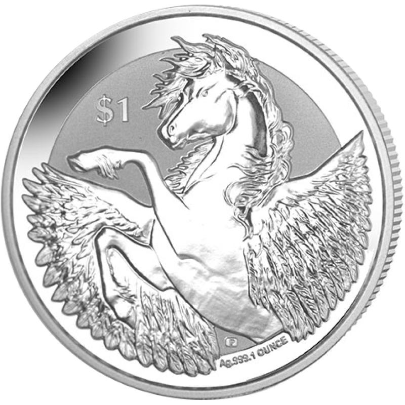 1 unce stříbrná mince Virgin Islands Pegasus 2018 - Reverse Frosted