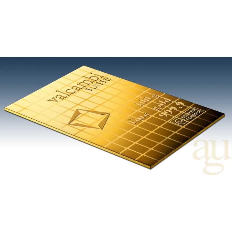 100 x 1g Gold Combibarren / Goldtafel / Tafelbarren