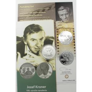 PSM 10 Eur Josef Kroner B.K. 100. výročí narození + Pamětní list 2024 12215