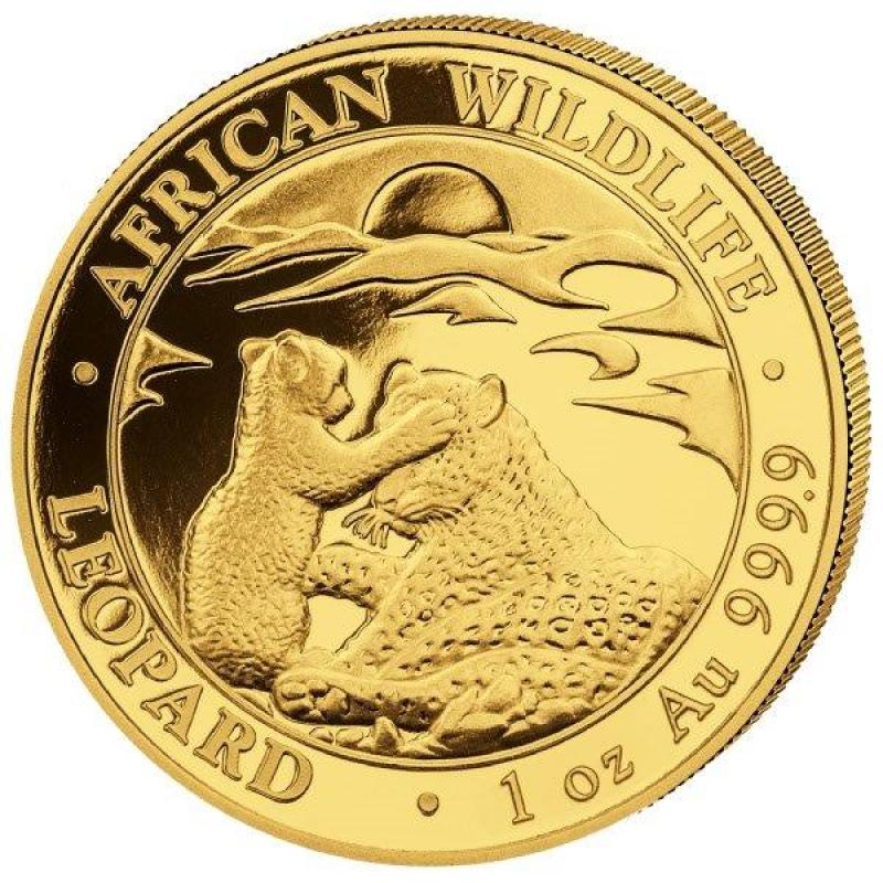 1 unce zlatá mince Somálsko African Wildlife Leopard 2019