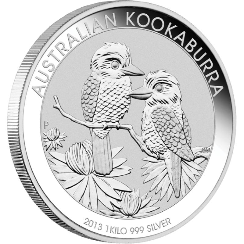 1 kilogram stříbrná mince Austrálie Kookaburra 2013