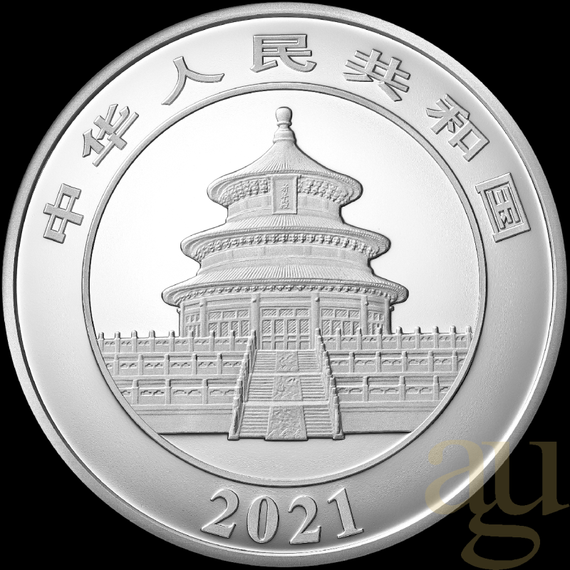 150 gramů stříbrná mince China Panda 2021 proof