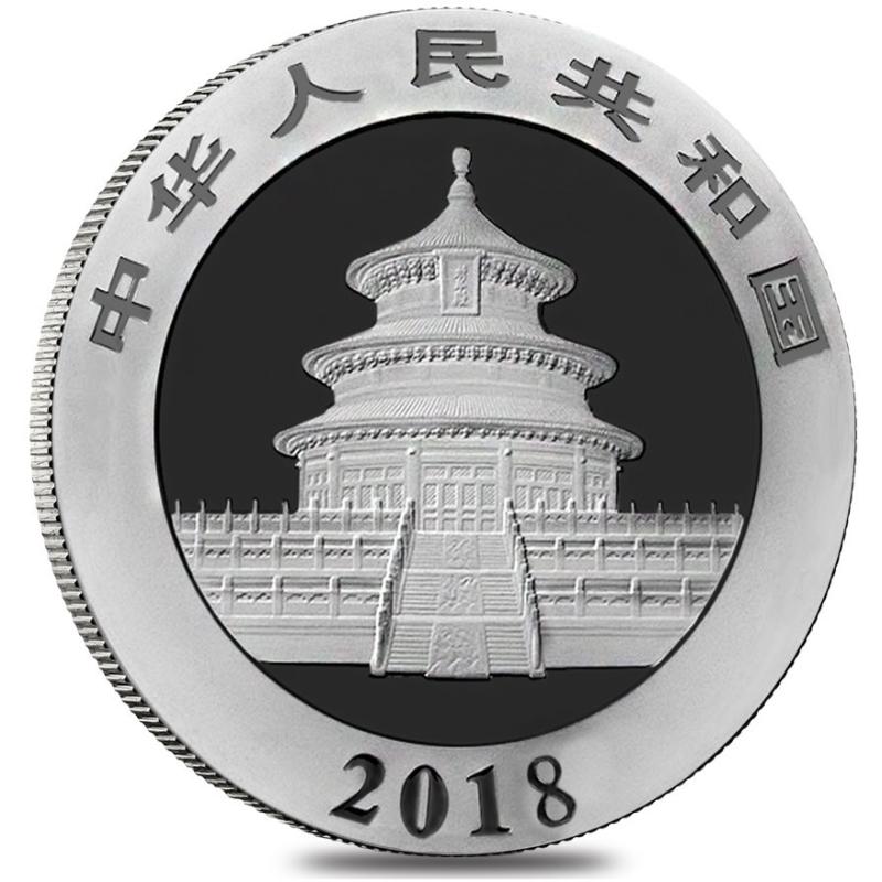 30 gramů stříbrná mince China Panda 2018