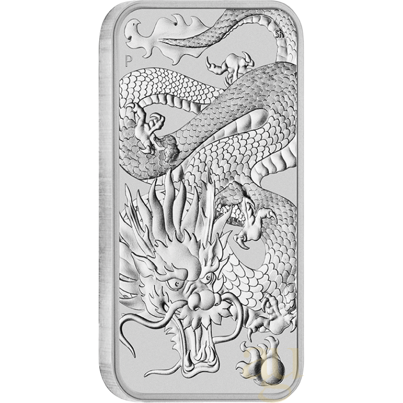 1 unce stříbrná mince Perth Mint Rectangular Dragon 2022