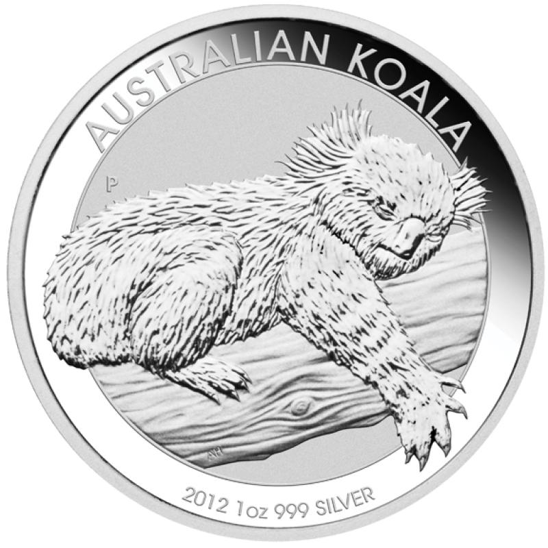 1 unce stříbrná mince Austrálie Koala 2012