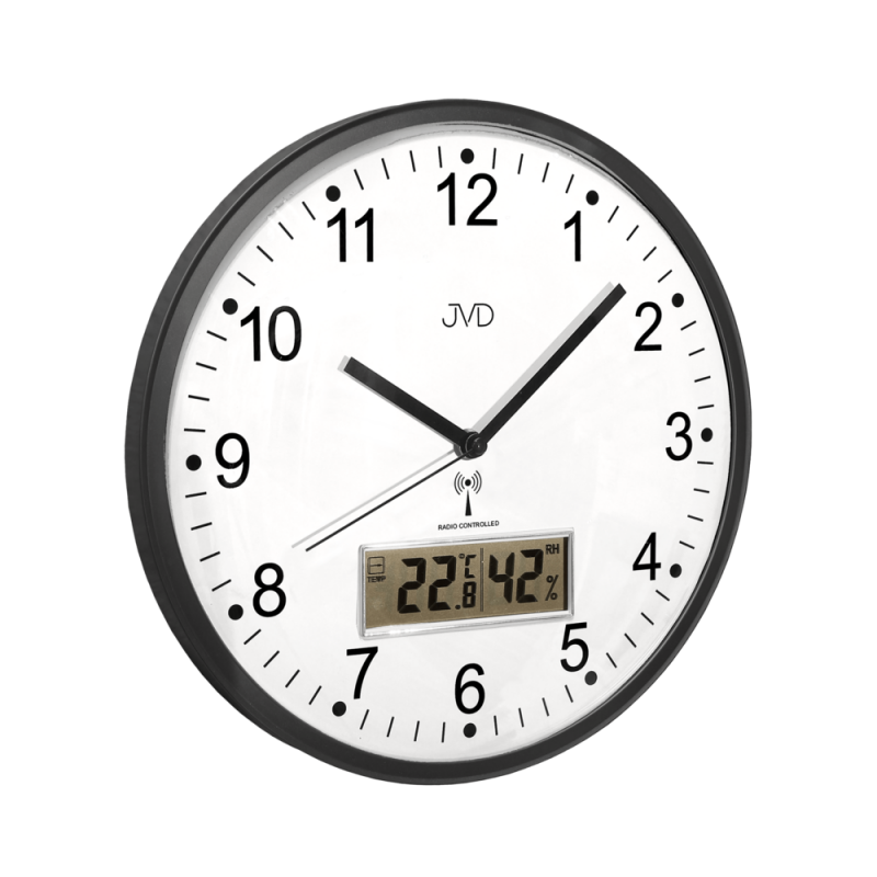 Rádiem řízené nástěnné hodiny JVD RH78.2
