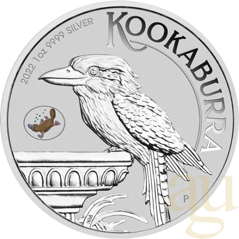 1 Unze Silbermünze Australien Kookaburra 2022 - Platypus Privy Mark