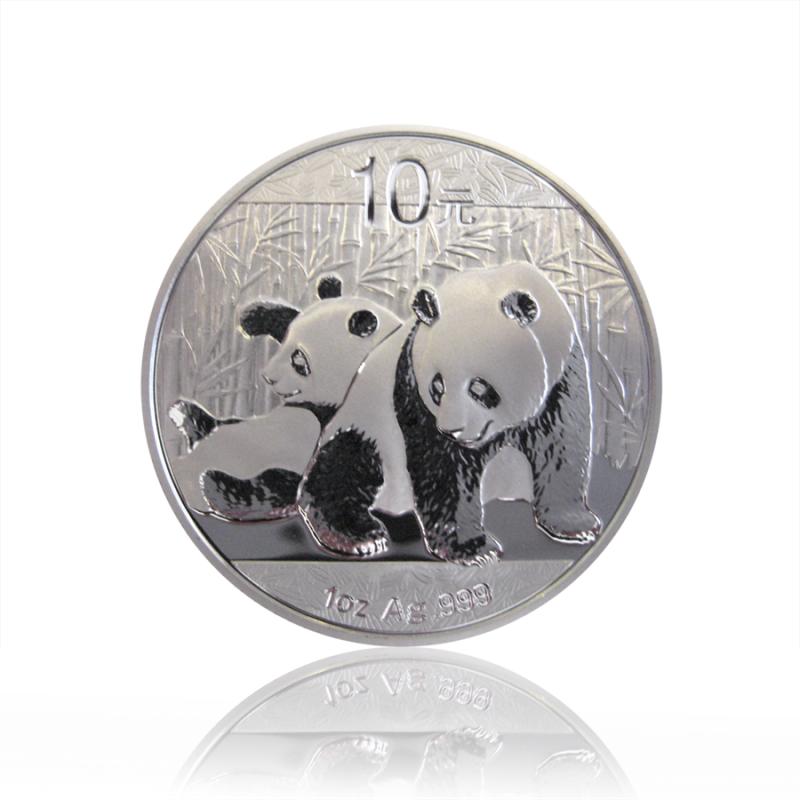 5 uncí stříbrná mince China Panda 2010 proof