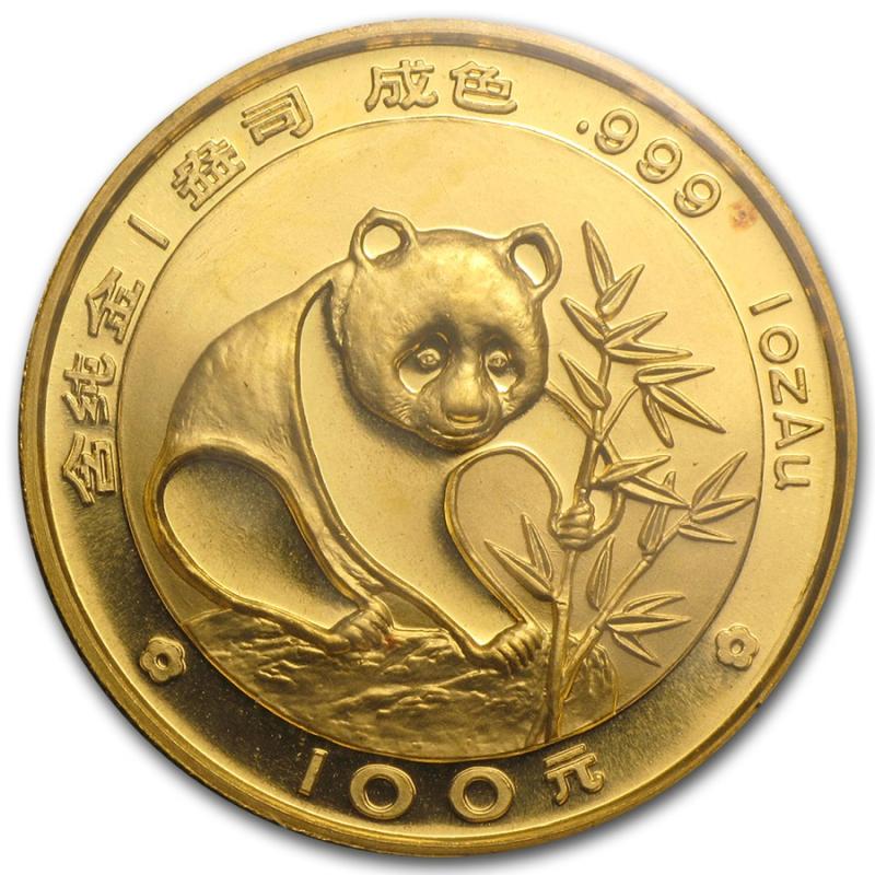 1/2 unce zlatá mince China Panda 1988