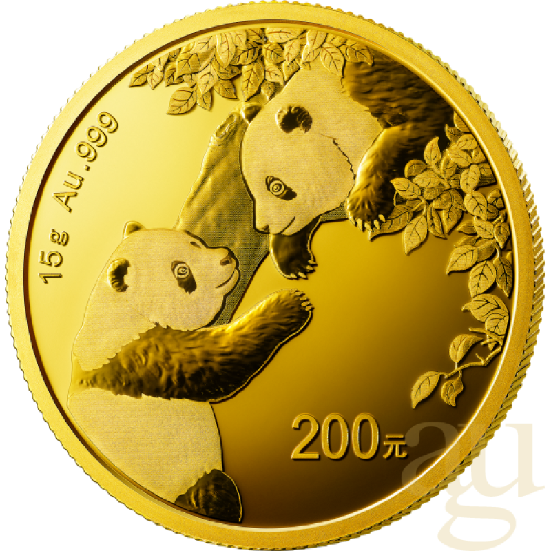 15 Gramm Goldmünze China Panda 2023