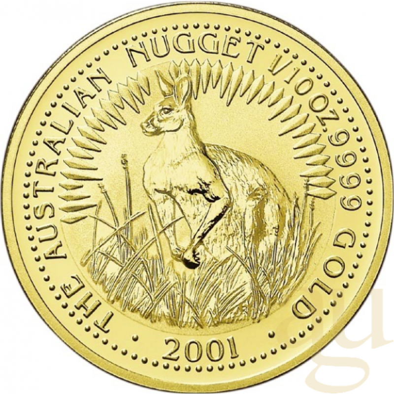 1/10 Unze Goldmünze Australien Känguru 2001