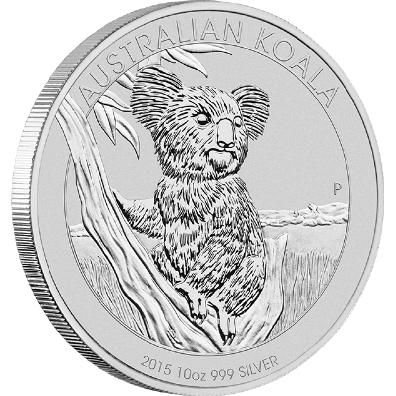 10 uncí stříbrná mince Austrálie Koala 2015