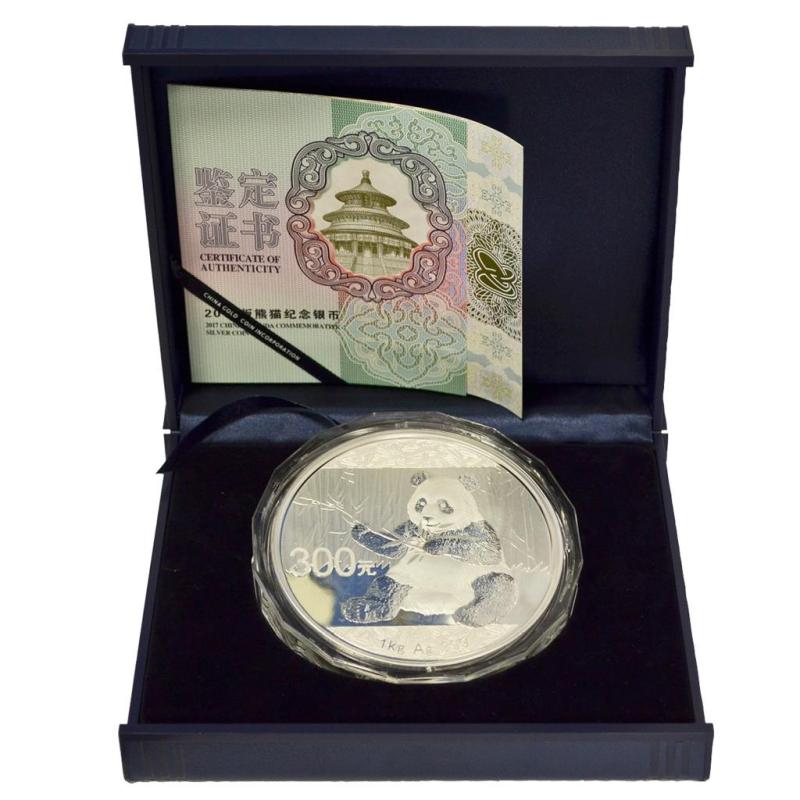 1 kilogram stříbrná mince China Panda 1998 proof