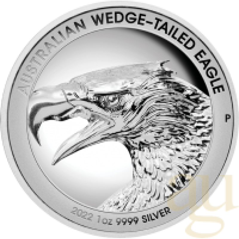 1 Unze Silbermünze Australien Wedge Tailed Eagle 2022 Ultra High Relief - polierte Platte