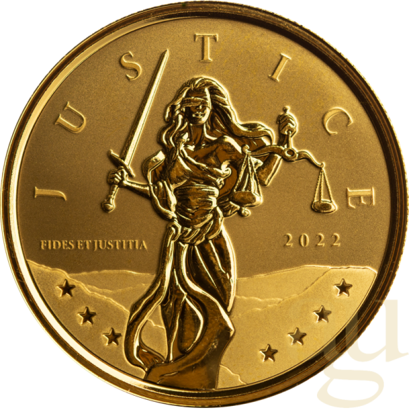 1 Unze Goldmünze Gibraltar Lady Justice 2022