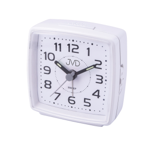 Budík JVD quartz bílý SRP28.1