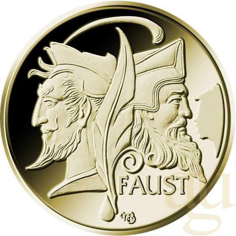 1/2 Unze Goldmünze - 100 Euro Meisterwerke der deutschen Literatur - Faust 2023 (F)