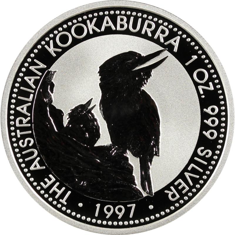 1 kilogram stříbrná mince Austrálie Kookaburra 1997