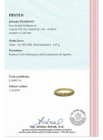 Prsten AU 585/000 1;97gr OPTIMA DIAMANT OP1089701