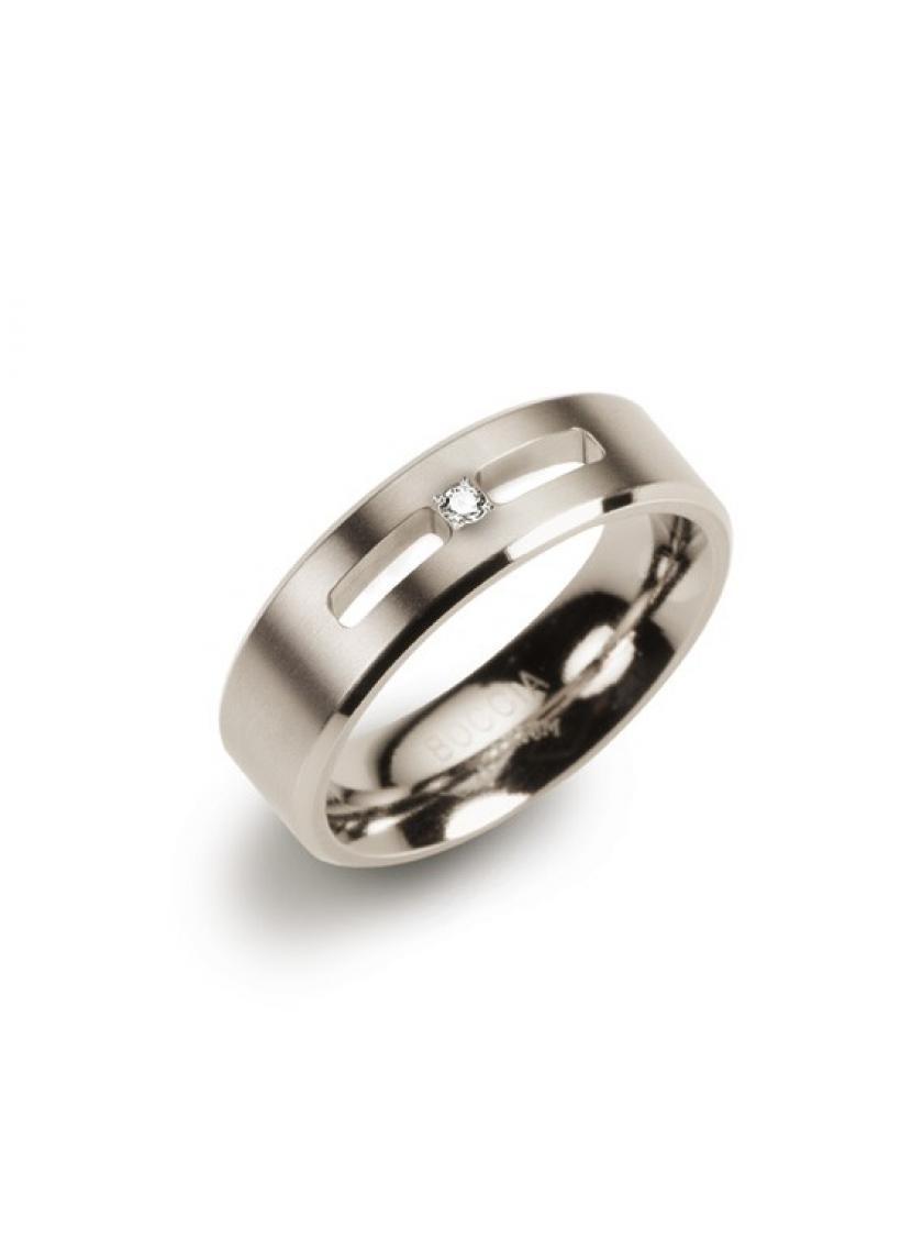 Snubní titanový prsten BOCCIA s diamantem 0101-26