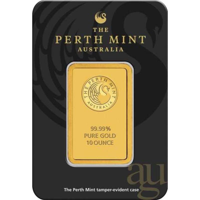 10 Unzen Goldbarren Perth Mint - Känguru