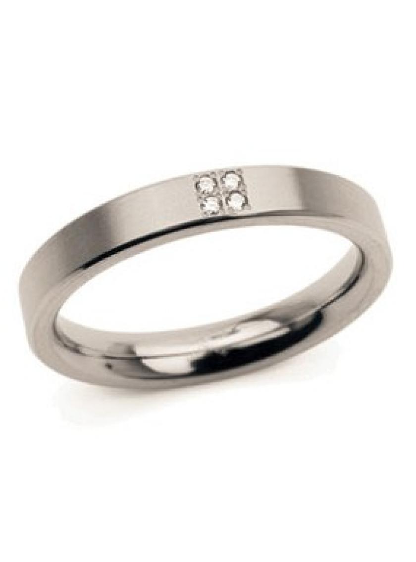 Titánový prsteň BOCCIA s diamantmi 0120-0149