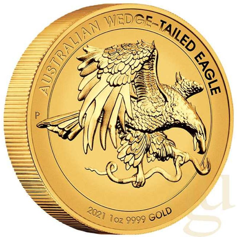 1 unce zlatá mince Austrálie Wedge Tailed Eagle 2021 - High Relief