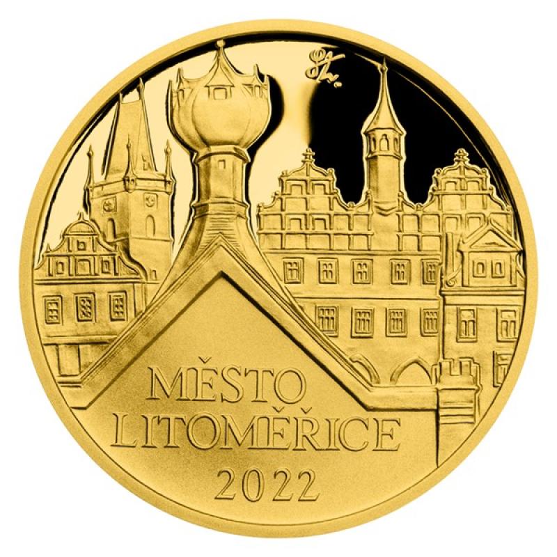 Zlatá mince 5000 Kč Litoměřice 2022 PROOF