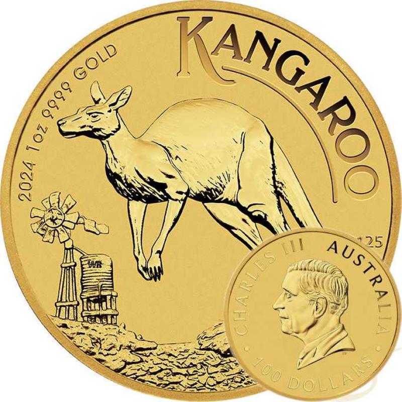 1 Unze Goldmünze Australien Känguru 2024