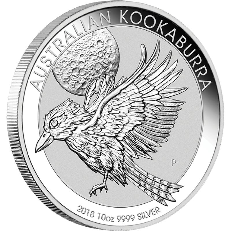 10 uncí stříbrná mince Austrálie Kookaburra 2018