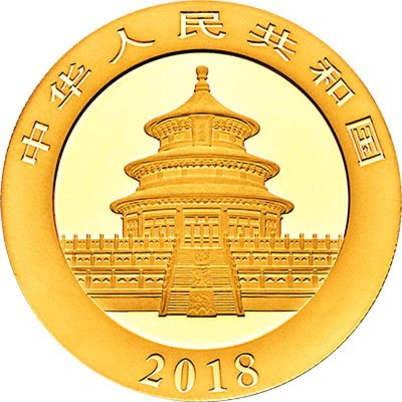 3 gramů zlatá mince China Panda 2018