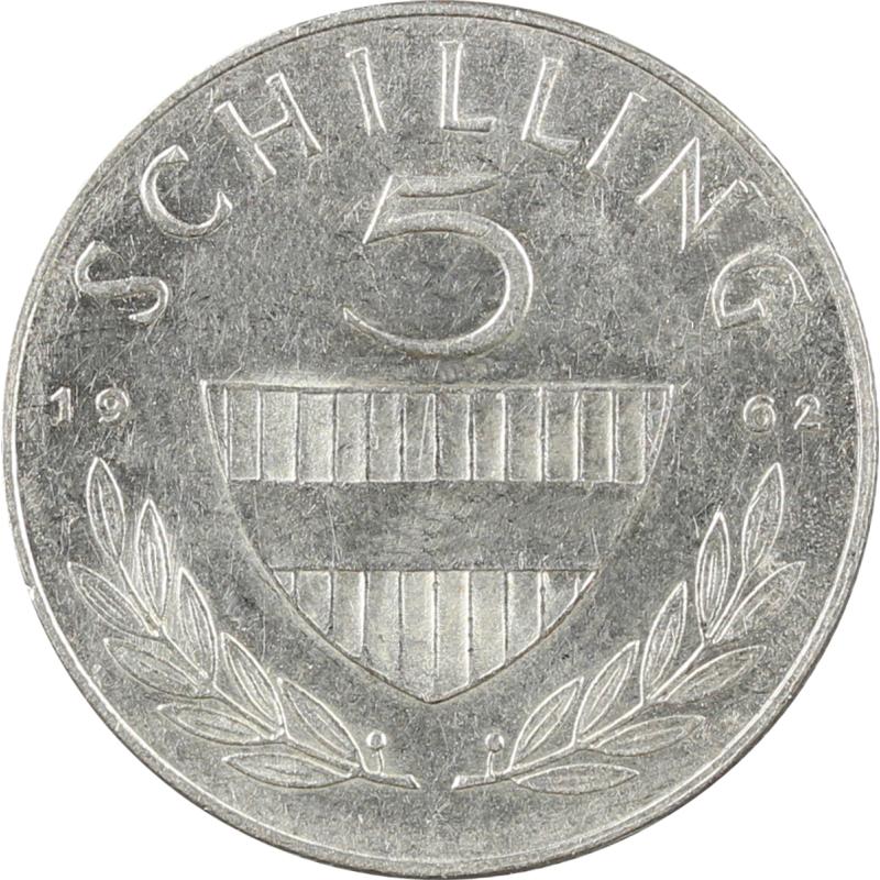 5 šilinků stříbrná mince Rakousko