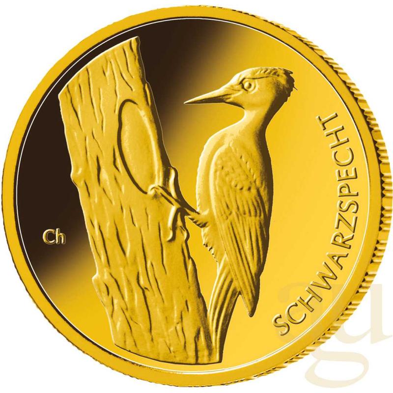 20 Euro zlatá mince Heimische Vögel - Schwarzspecht 2021 (G)