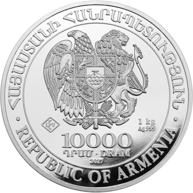 1 kilogram stříbrná mince Arménie Arche Noah 2017