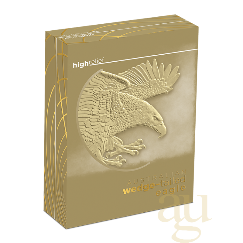 2 unce zlatá mince Austrálie Wedge Tailed Eagle 2020 proof - high Relief Prägung