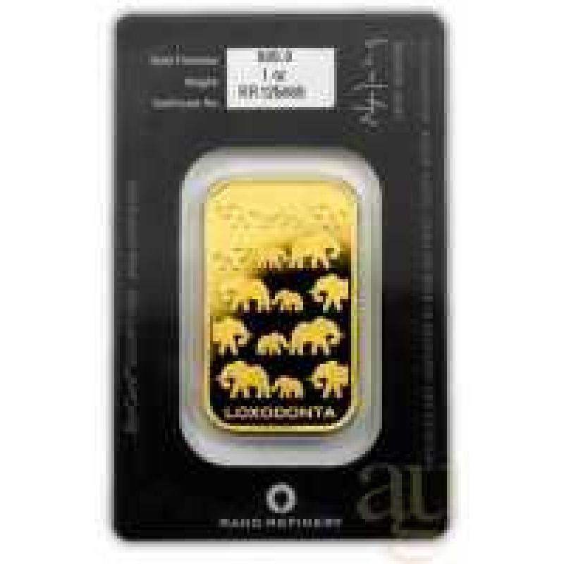 31,1 Gramm Goldbarren Rand Refinery - Elefant