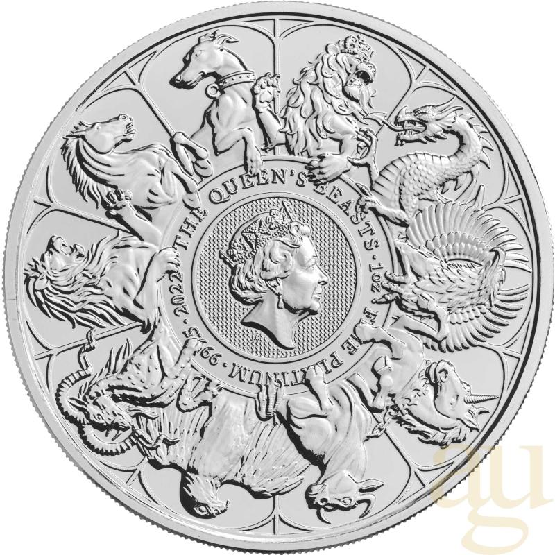 1 unce platinová mince Queens Beasts Completer Coin 2022