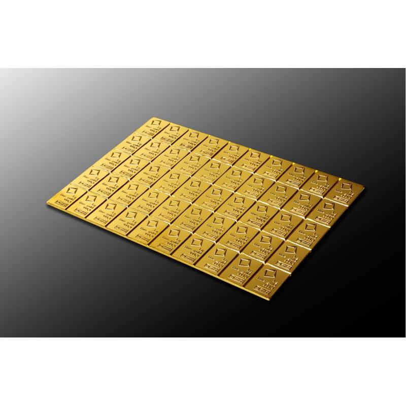 50 x 1g Gold Combibarren / Goldtafel / Tafelbarren Valcambi