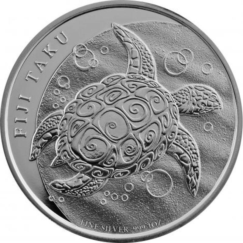 1 unce stříbrná mince Fiji Taku želva 2013