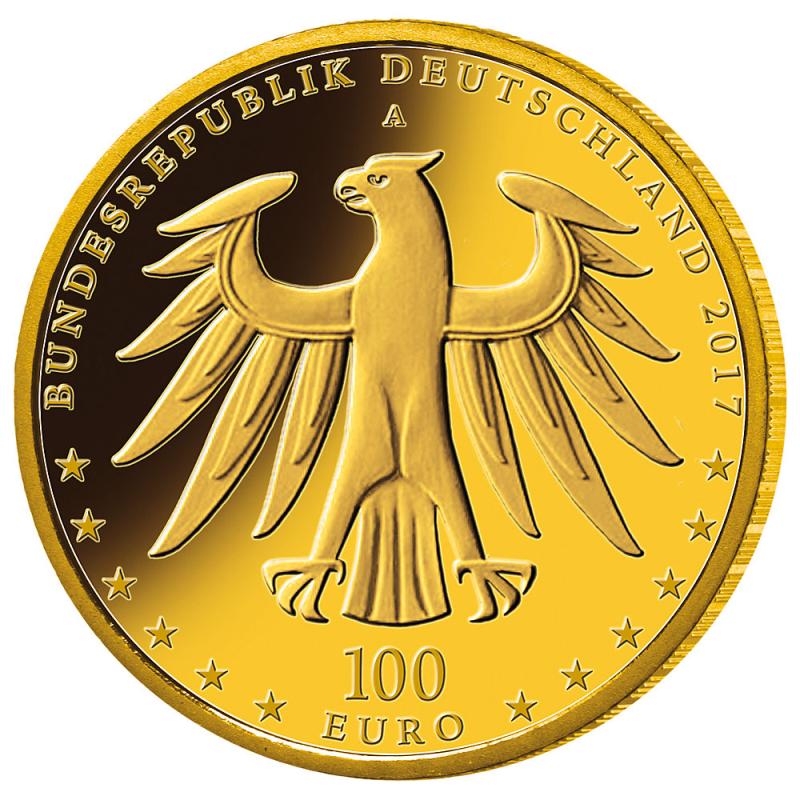 1/2 unce zlatá mince - 100 Euro Wittenberg 2017 (F)