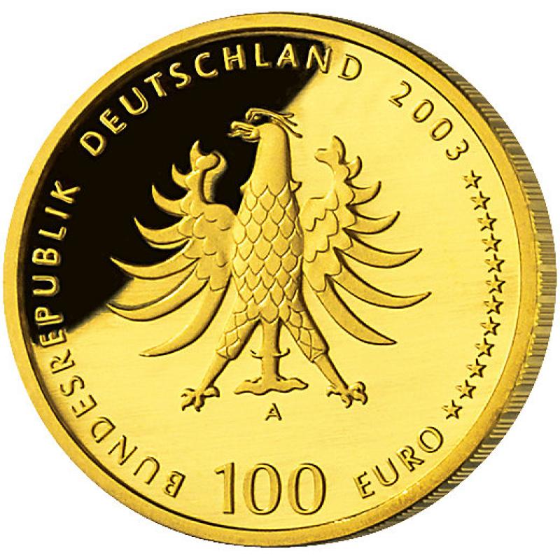 1/2 unce zlatá mince - 100 Euro Quedlinburg 2003 (J)