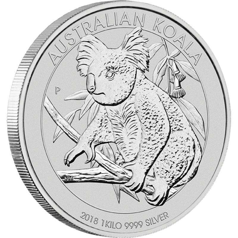 1 kilogram stříbrná mince Austrálie Koala 2018