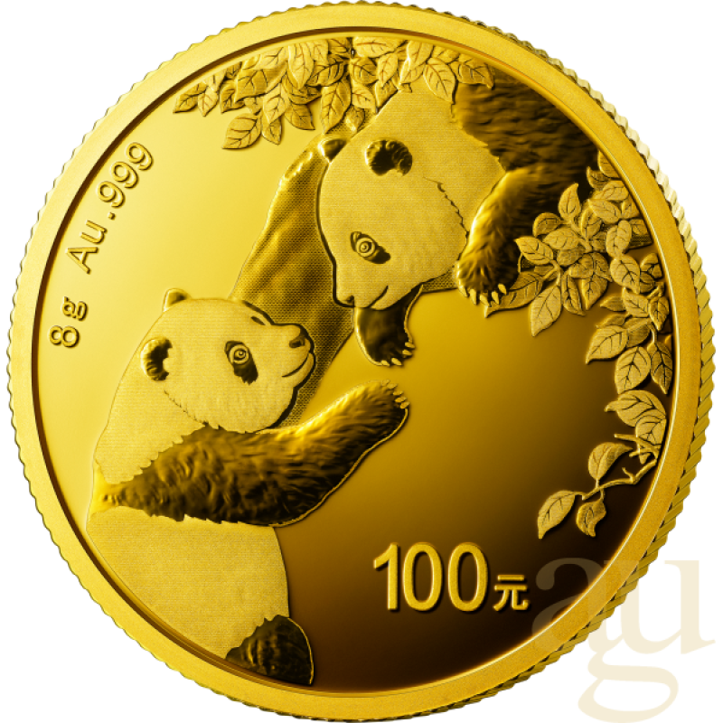 8 Gramm Goldmünze China Panda 2023