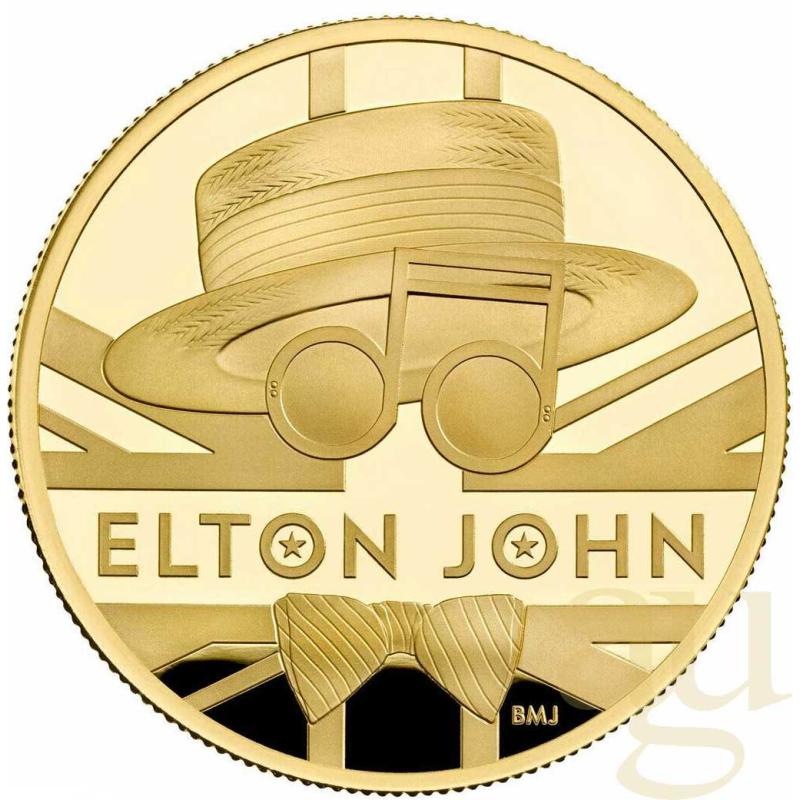 1 unce zlatá mince Music Legends - Elton John 2020 leštěná deska