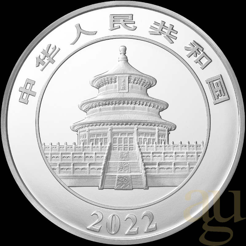 150 gramů stříbrná mince China Panda 2022 proof